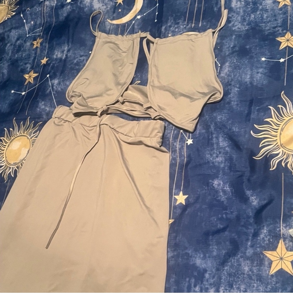 Beige Wrap Skirt